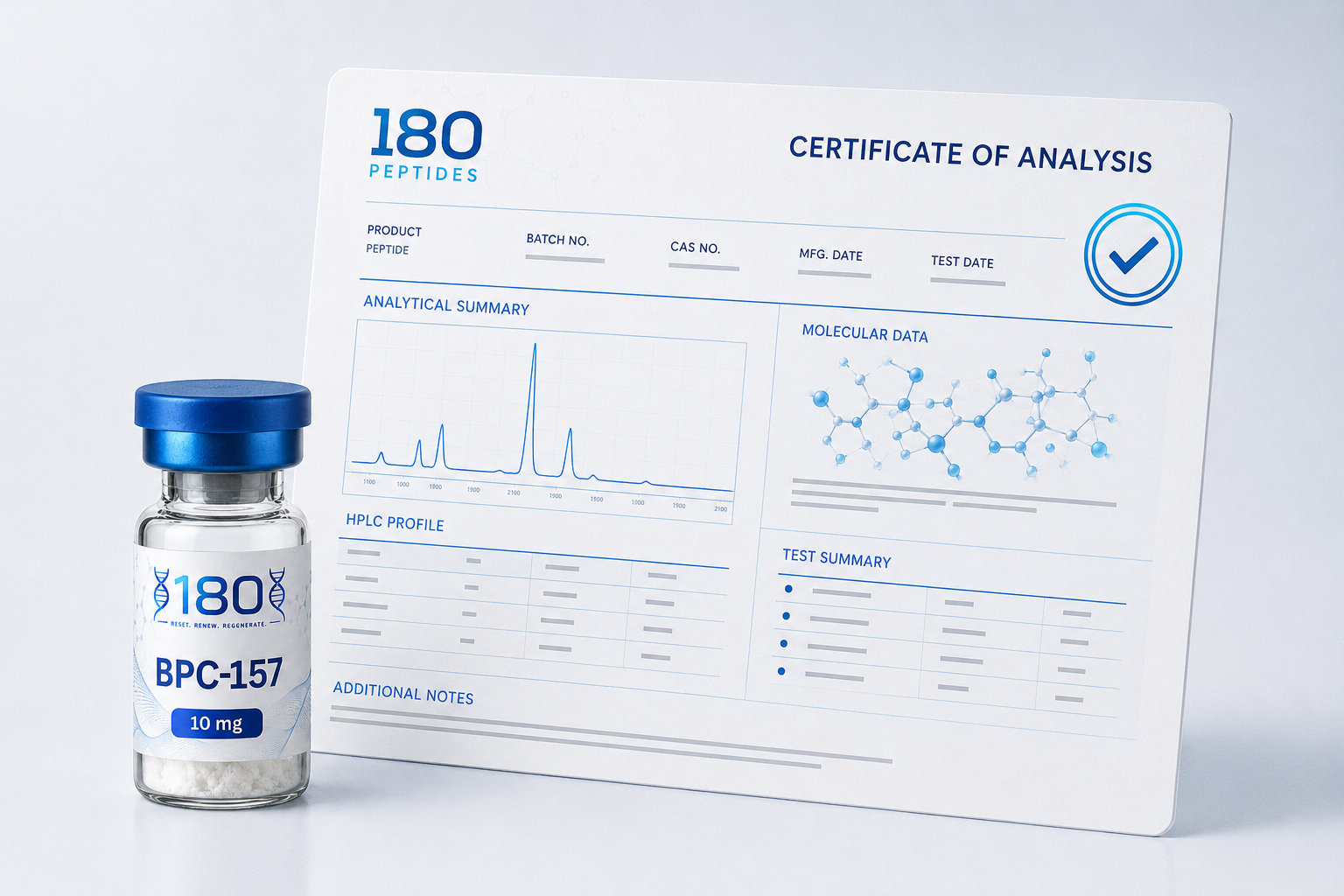180 Peptides Certificate of Analysis and laboratory testing